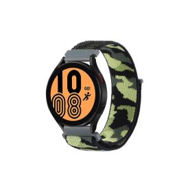 CoverZone Xiaomi Watch Color Koyu Yeşil İle Uyumlu Kamuflaj Desenli Hasır Örgü İşlemeli Kordon