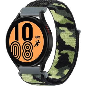 CoverZone Xiaomi Watch Color Koyu Yeşil İle Uyumlu Kamuflaj Desenli Hasır Örgü İşlemeli Kordon