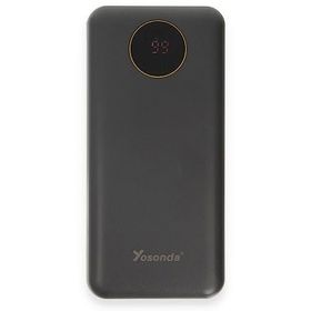 CoverZone Yosonda YXD-A70 Led Ekranlı 30.000 mAh 4in1 Dahili Micro USB, Type-C, Lightning ve USB-A kablosu Siyah Powerbank