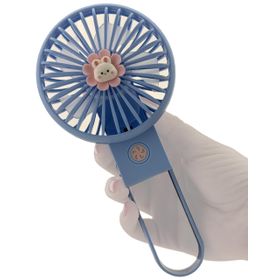 CoverZone YS2269 Portatif Mini USB Fan Led Işıklı Masa Üstü 3 Seviye Mavi Vantilatör