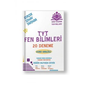 Çöz Kazan TYT Fen Bilimleri Konu Analizli 20 Deneme Video Çözümlü Çöz Kazan Yayınları