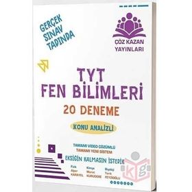 Çöz Kazan TYT Fen Bilimleri Konu Analizli 20 Deneme Video Çözümlü Çöz Kazan Yayınları