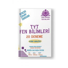 Çöz Kazan TYT Fen Bilimleri Konu Analizli 20 Deneme Video Çözümlü Çöz Kazan Yayınları