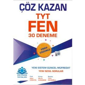 Çöz Kazan Yayınları TYT Fen Bilimleri Video Çözümlü 30 Deneme