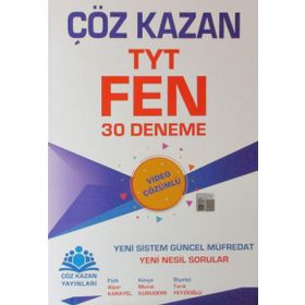 Çöz Kazan Yayınları TYT Fen Bilimleri Video Çözümlü 30 Deneme
