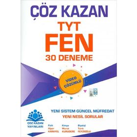 Çöz Kazan Yayınları TYT Fen Bilimleri Video Çözümlü 30 Deneme