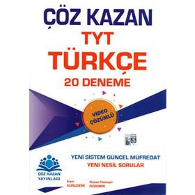 Çöz Kazan Yayınları TYT Türkçe 20 Deneme