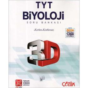 Çözüm TYT 3D Biyoloji Tamamı Video Çözümlü Soru Bankası