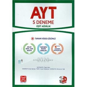 Çözüm Yayınları AYT Eşit Ağırlık Tamamı Video Çözümlü 5 Deneme