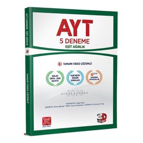Çözüm Yayınları AYT Eşit Ağırlık Tamamı Video Çözümlü 5 Deneme
