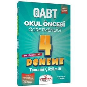 Çözümlü Yönerge Yayınları 2022 ÖABT Okul Öncesi Öğretmenliği 4 Deneme