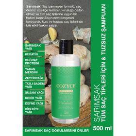 Cozyce 500 ml Sarımsak Özlü Tuzsuz Tüm Saç Tipleri Şampuan