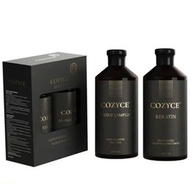 Cozyce Brezilya Fönü Keratin 600 ml Tuzsuz Şampuan + Saç Bakımı 600 ml Keratin