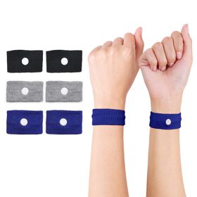 Cozyhealth 3 Çift Siyah/Gri/Koyu Mavi Baş Dönmesi Mide Bulantısı Önleyici Bulantı Bilekliği