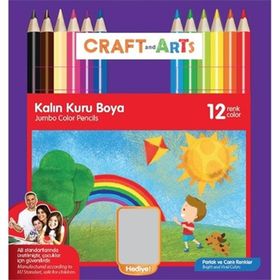 Craft And Arts 12 Renk Jumbo Kuru Boya