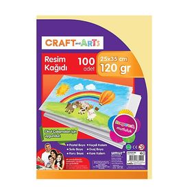 Craft And Arts 120 gr 100'lü 25x35 cm Resim Kağıdı
