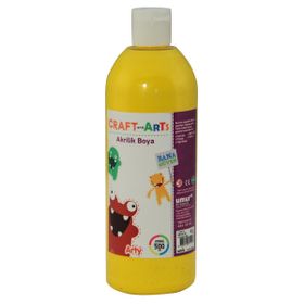 Craft And Arts 500 ml Sarı Akrilik Boya
