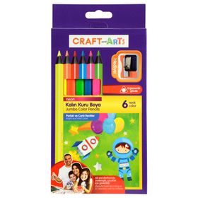 Craft And Arts Jumbo Neon 6 Renk Kuru Boya