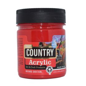 Craft Country Hobi Akrilik Boyası 120 cc 124 Kırmızı