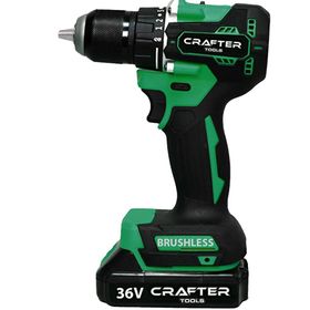 Crafter Tools Germany 36 V 5 Ah Çift Batarya Kömürsüz Motor 30 Parça 10 mm Çelik Mandren Şarjlı Matkap