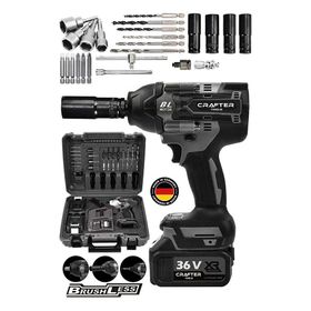 Crafter Tools Germany 800 Nm 36 V 5 Ah Akülü Torklu Somun Sıkma Bijon Sökme Kömürsüz Matkap