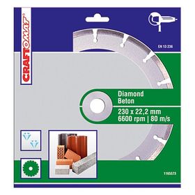 Craftomat 230 mm Yeşil Beton Segme Nt Elmas Kesici Disk