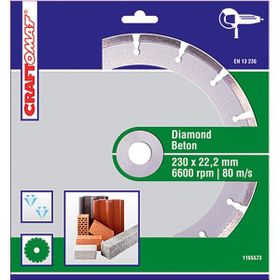 Craftomat 230 mm Yeşil Beton Segme Nt Elmas Kesici Disk