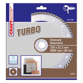 Craftomat 230Mm Kahve Doğaltaş Elmas Kesici Disk