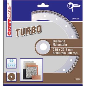 Craftomat 230Mm Kahve Doğaltaş Elmas Kesici Disk