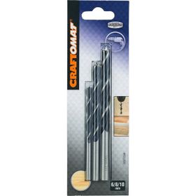 Craftomat 6-8-10 mm Yılan Matkap Ucu Seti