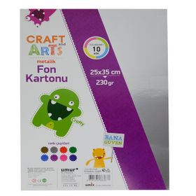Crafts And Arts Metalik 230 GR 25x35 CM Fon Kartonu