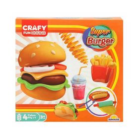 Crafy 2015 200 GR 12 Parça Süper Burger Oyun Hamuru Seti