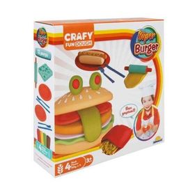 Crafy 2015 200 GR 12 Parça Süper Burger Oyun Hamuru Seti