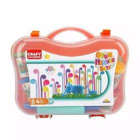 Crafy 30990 200 GR 20 Parça Turkuaz Çantalı Oyun Hamuru Seti