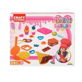 Crafy 3493 Tatlı Düşler 200 GR 22 Parça Oyun Hamuru Seti