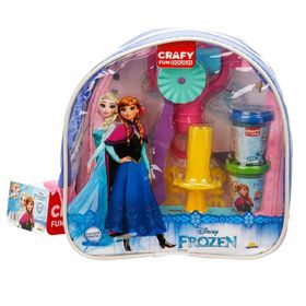 Crafy Frozen 200 gr 18 Parça Sırt Çantalı Oyun Hamuru Seti