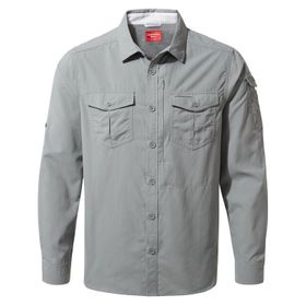 Craghoppers CMS605 Gri NosiLife Mens Adventure II LS Erkek Gömlek