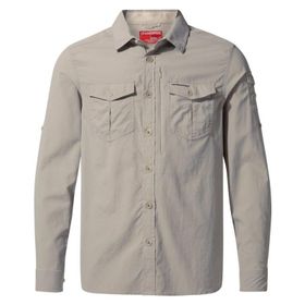 Craghoppers CMS605 Gri NosiLife Mens Adventure II LS Erkek Gömlek