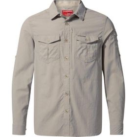 Craghoppers CMS605 Gri NosiLife Mens Adventure II LS Erkek Gömlek