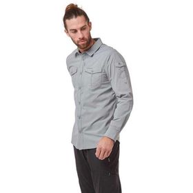 Craghoppers CMS605 Gri NosiLife Mens Adventure II LS Erkek Gömlek