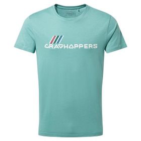 Craghoppers CMT936 Mens Mightie SS Yazılı Kısa Kollu Turkuaz Erkek T-Shirt