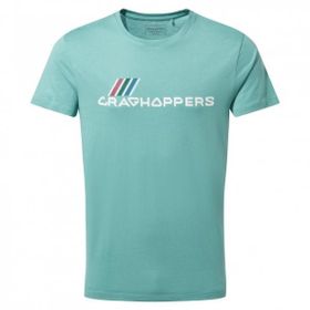 Craghoppers CMT936 Mens Mightie SS Yazılı Kısa Kollu Turkuaz Erkek T-Shirt