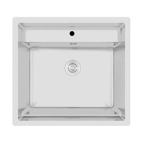 Crauf Poli 6301 Batarya Delikli El Yapımı İnox 58x51 cm 304 Paslanmaz Çelik Eviye