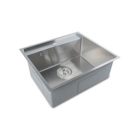 Crauf Poli 6301 Batarya Delikli El Yapımı İnox 58x51 cm 304 Paslanmaz Çelik Eviye