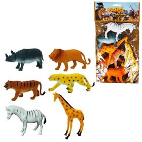 Crazoo S00000715 6'lı Büyük Poşet Vahşi Hayvanlar