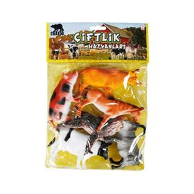 Crazoo S01000712 6'lı Büyük Poşet Çiftlik Hayvanları