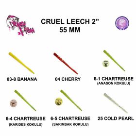 Crazy Fish Cruel Leech 5.5 cm Color:25-6 Silikon Yem