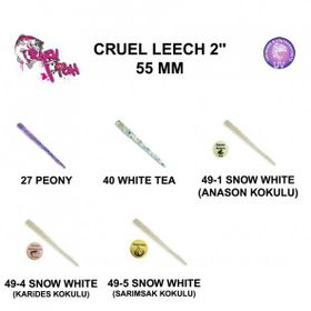 Crazy Fish Cruel Leech 5.5 cm Color:49-4 Slikon Yem