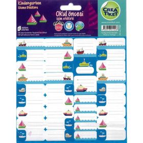 Crea 1122 Ticket İsim 3'lü Okul Etiketi
