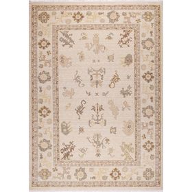 Crea Halı 8010 Klasik Demirci Yün Krem 133x190 cm Salon Halı